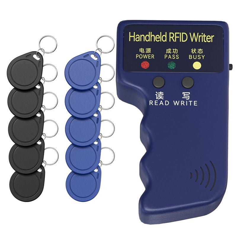 BABIQT Handheld ID Copier 125khz RFID Reader Writer Duplicator Handheld RFID Copiers Used for T5577 or EM4305 + 10 pcs Blank T5577 Keyfobs - Image 1